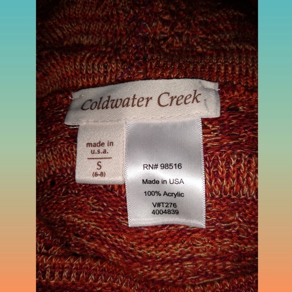 COLDWATER CREEK cowl neck open knit sweater - Picture 3 of 4